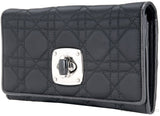 Charming Lock Black Satin Wallet