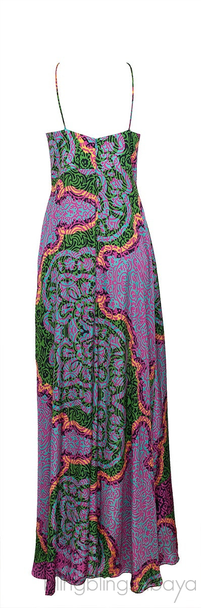 Multicolor Sleeveless Ruffle Dress