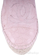 Pink Crocodile Espadrille