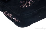 Black Beads Embroidered Baguette