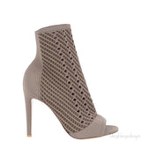 Gianvito Rossi Rio Perforated Jacquard-knit Ankle Boots
