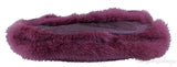Purple Fur Crystal Handbag