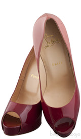 Ombre Patent Peep Toe Heels