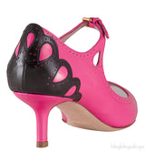 Capreto Bi-color Peep Toe Heels