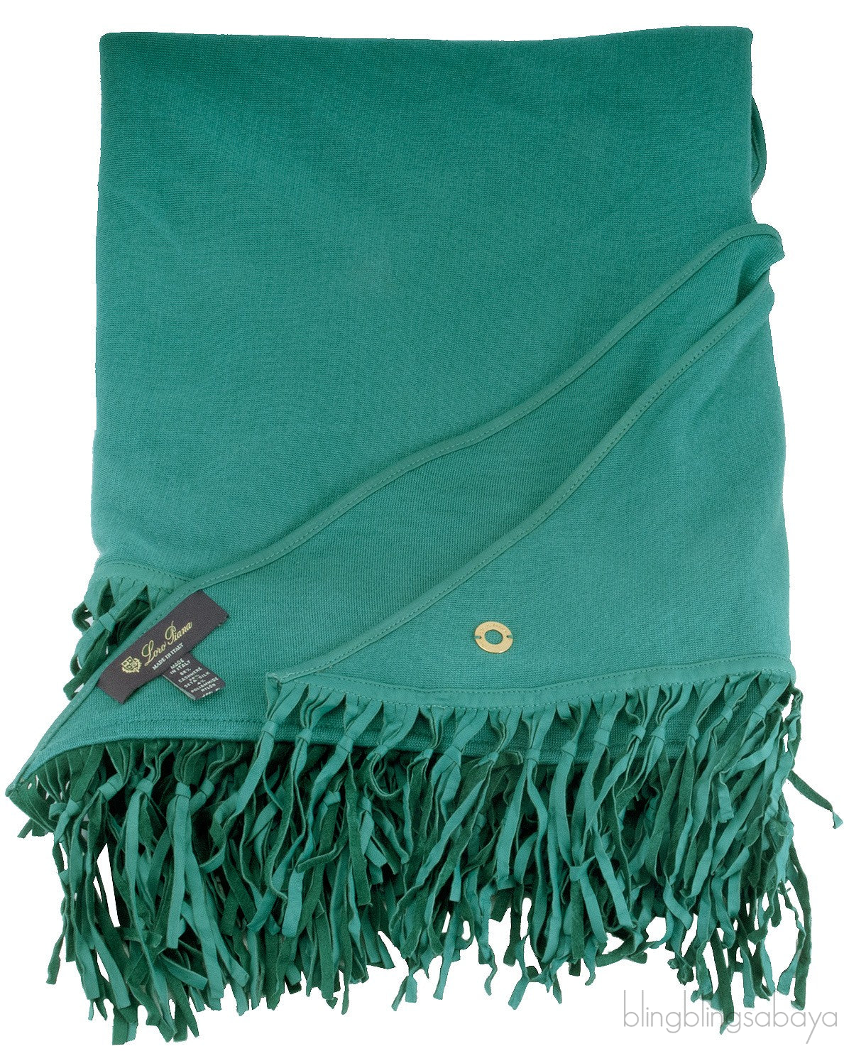 Triangular Fringed Cashmere Shawl