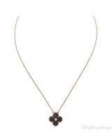 Van Cleef & Arpels Vintage Alhambra Grey Obsidian Holiday Pendant 2023