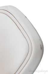 Slide Crystal Buckle Off-white Leather Mule