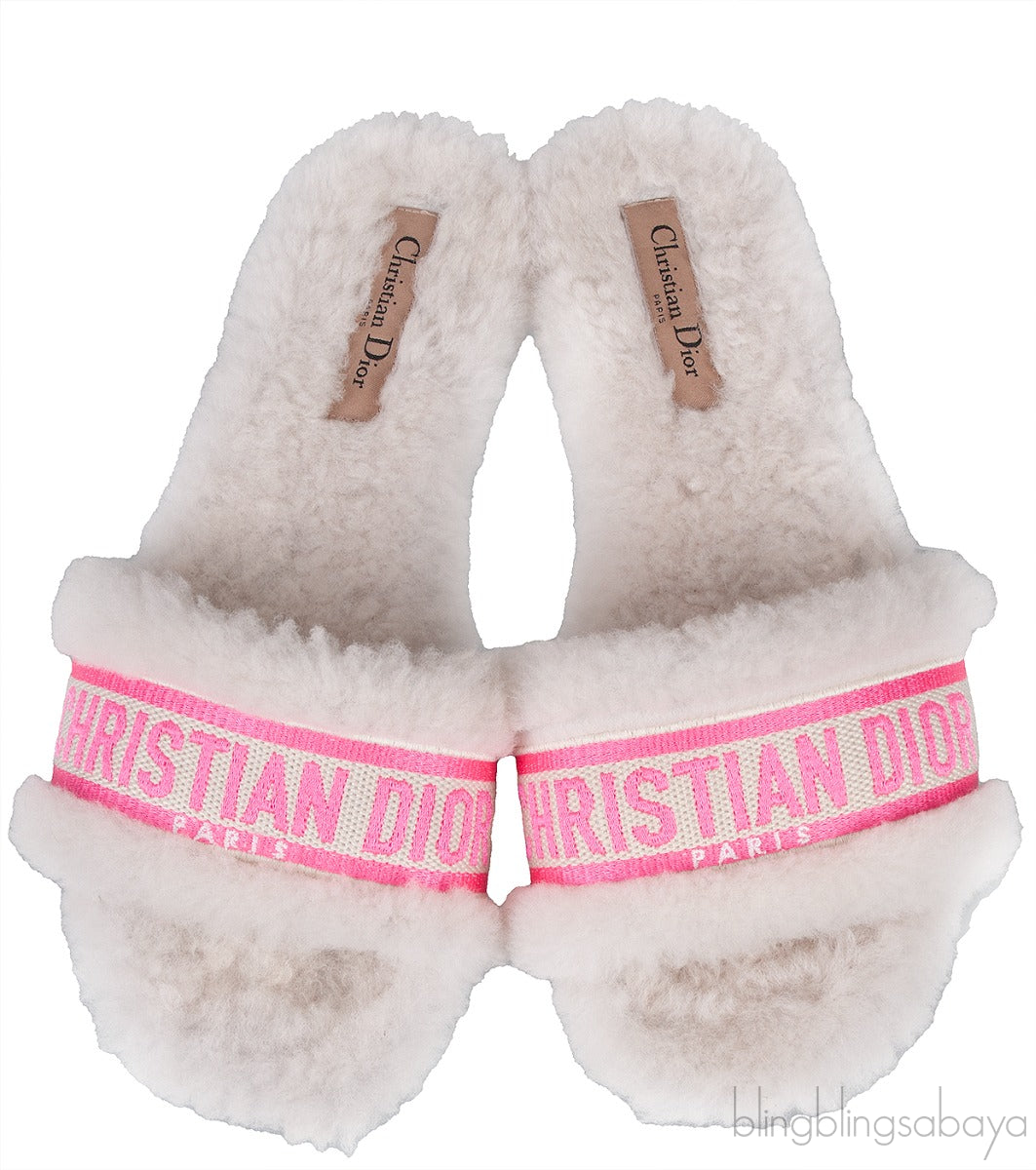 Dior Chez Moi Bright Pink & White Slide