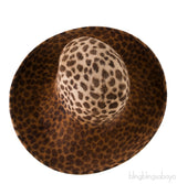 Leopard Print Wide Brim Hat