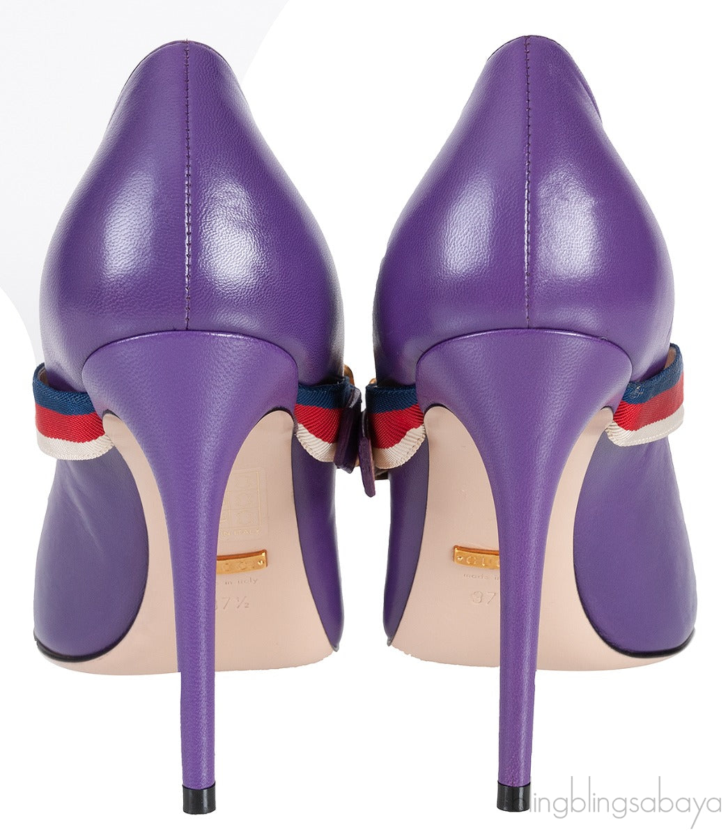 Gucci Purple Sylvie High Heels