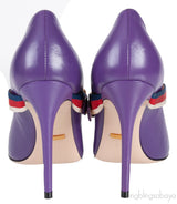 Gucci Purple Sylvie High Heels