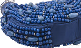Blue Beaded Bracelet Bag