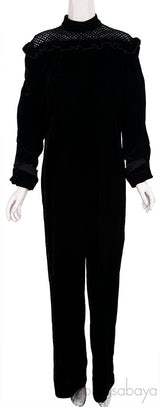 Black Velvet Jumpsuit