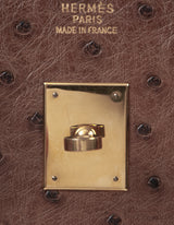 Hermes Vintage Birkin 35 Brown Ostrich GHW