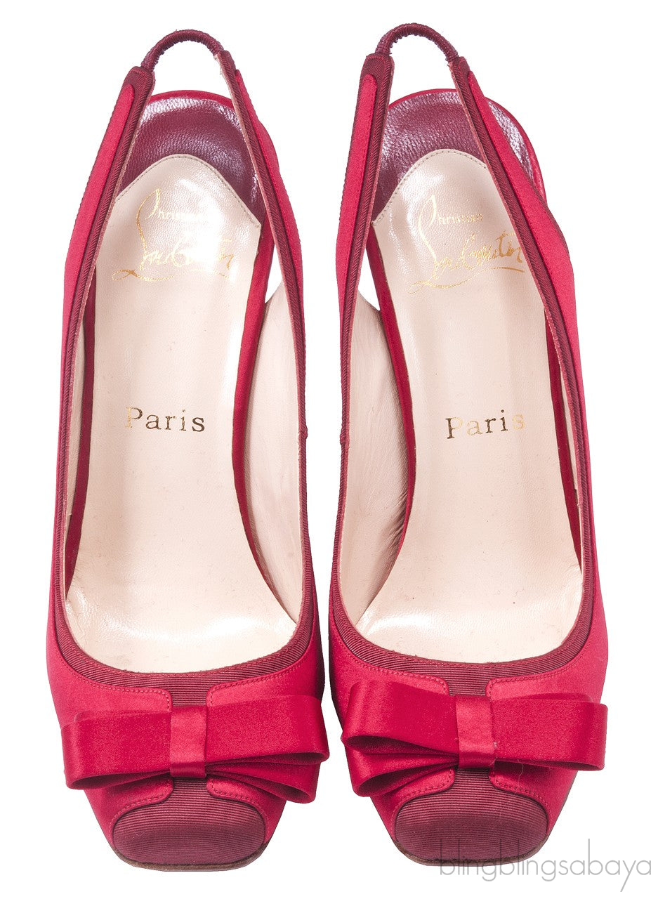 Red Nooka Crepe Satin Pump