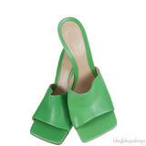 Bottega Veneta Green Stretch Leather Sandals