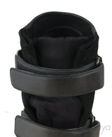 Scarlet Black Leather Wedge Boots