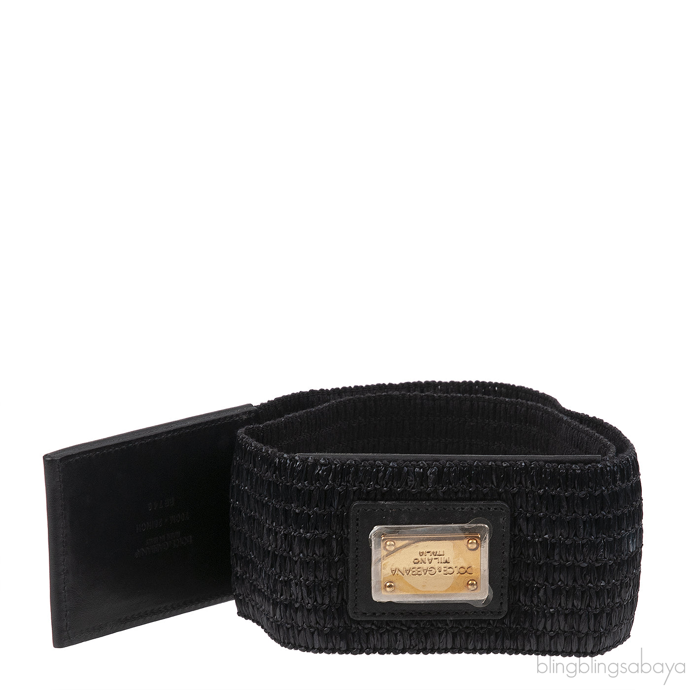 Dolce & Gabbana Black Elastic Waist Belt