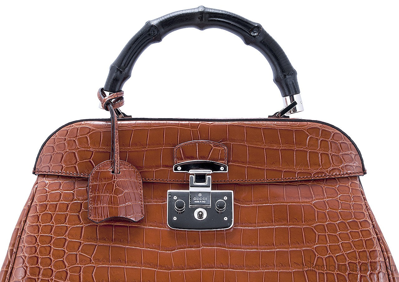 Lady Lock Top Handle Crocodile