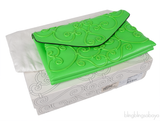 Intrigate Envelope Clutch Neon Green
