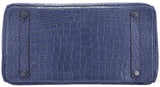 Birkin 35 Brighton Blue Matte Porosus