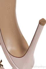 Pastel Pink Ribbon D\'Orsay Plexi 105mm Slingback