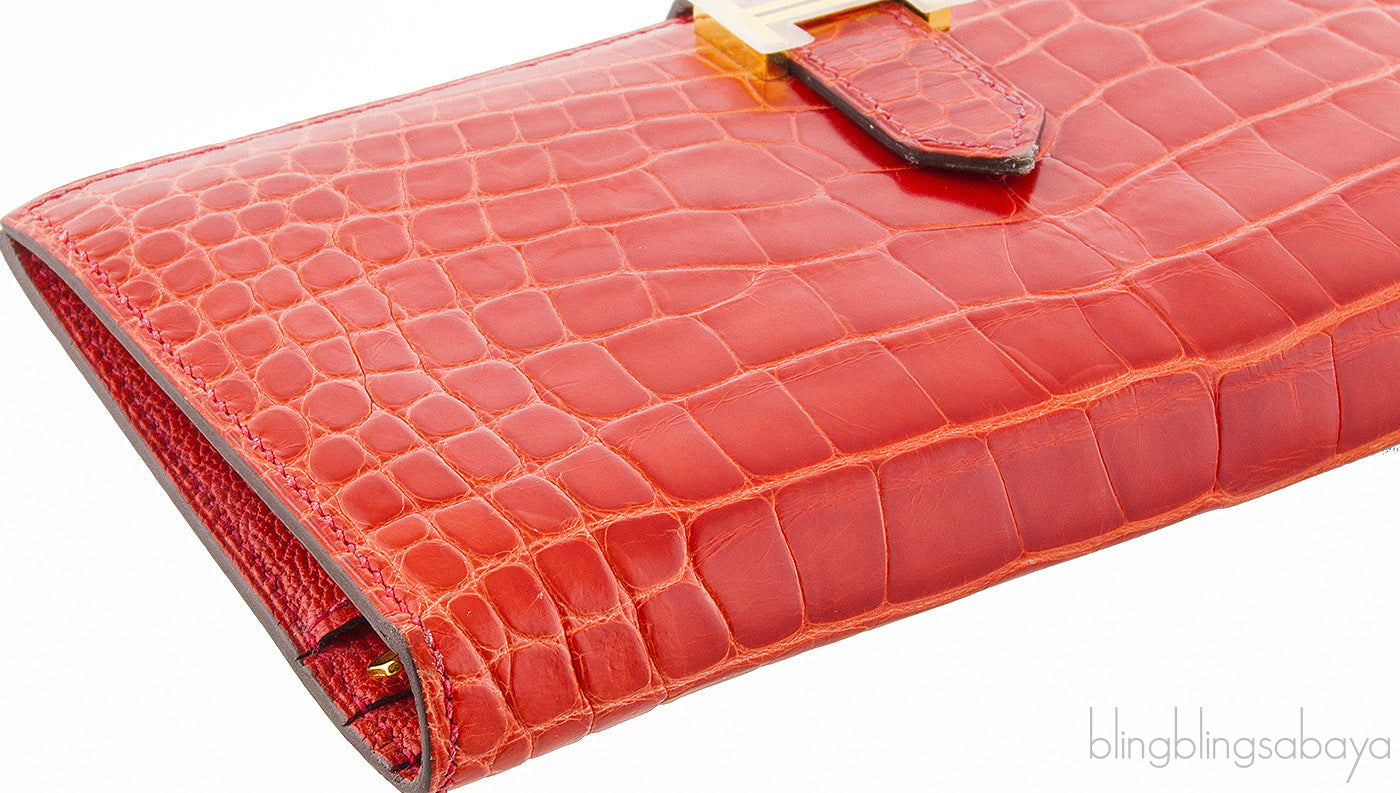 Geranium Bearn Crocodile Wallet