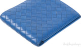 Bottega Veneta Blue Intrecciato Bi-fold Wallet