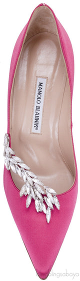 Nadira Crystal Satin Pump