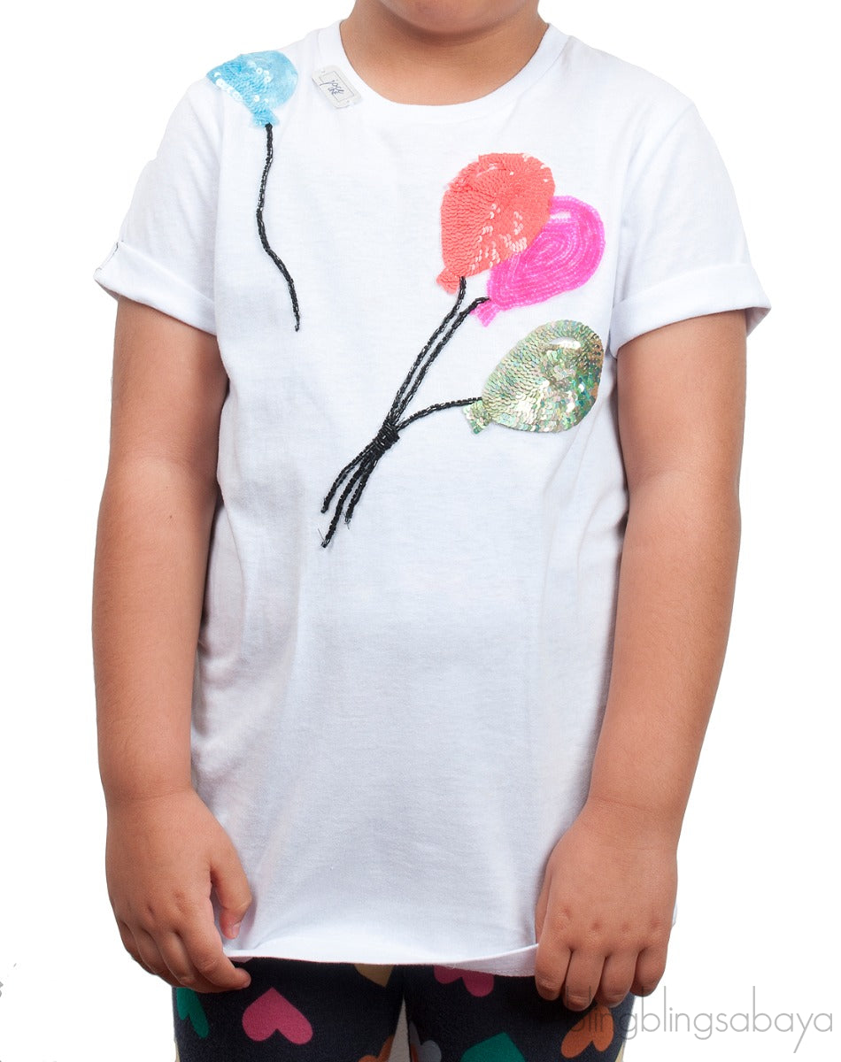 Balloon Embellished Kids T-shirt