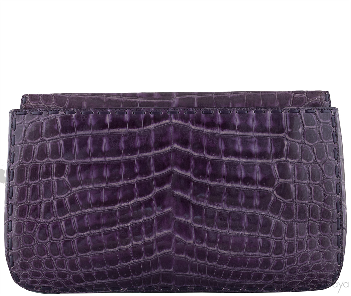 Purple Crocodile Handbag