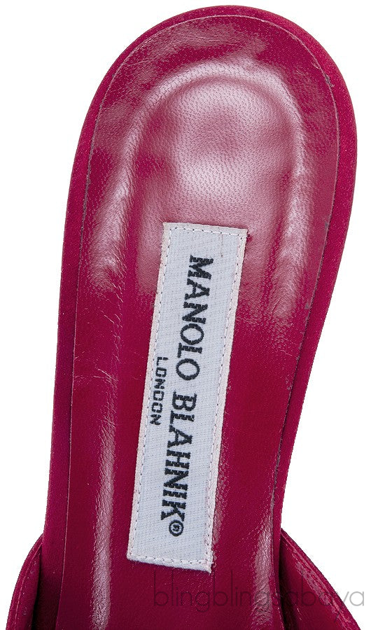 Red Eufra Mid Heel Sandals