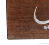 Shell Inlay Wood Clutch