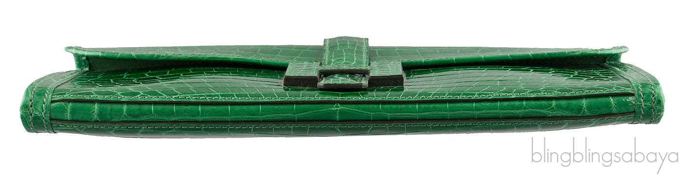 Jige Crocodile Emerald Green Patent