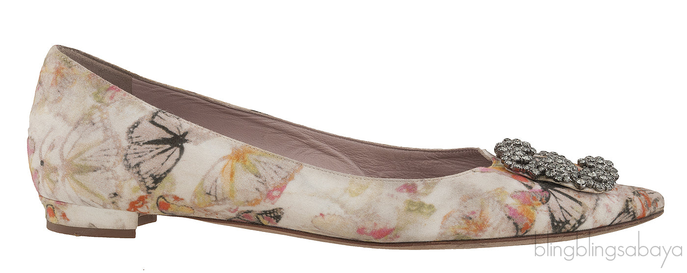 Butterfly Print Hangisi Flat