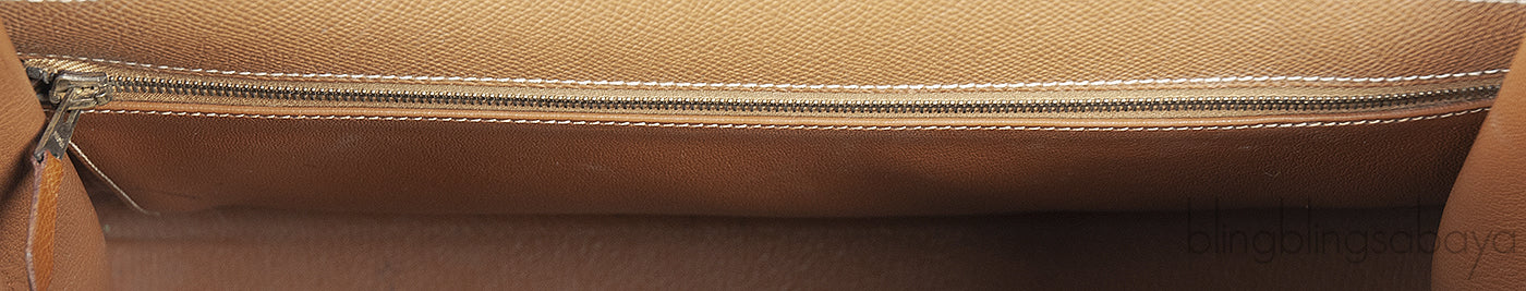 Vintage Kelly 35 Gold Courchevel Sellier GHW