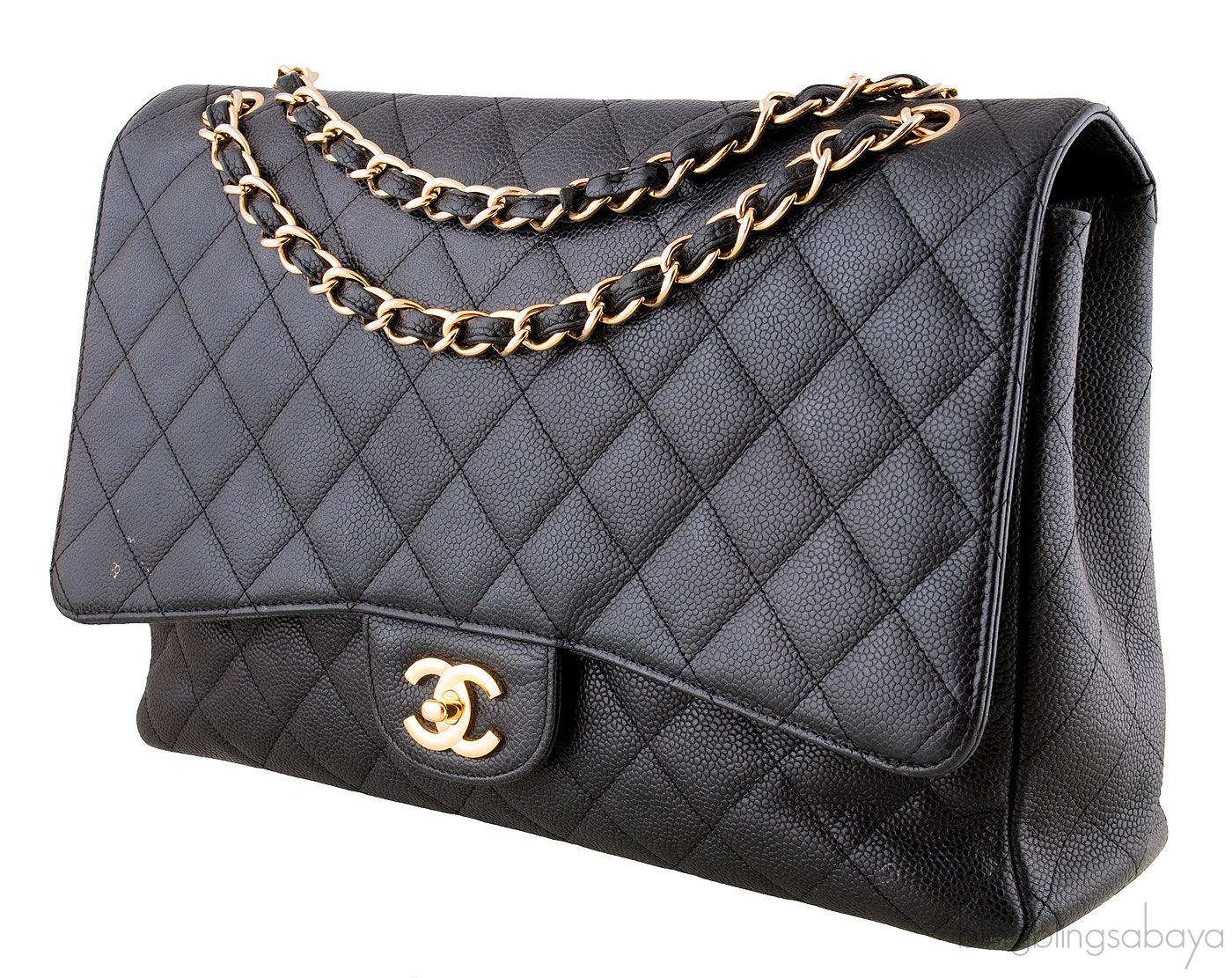 Black Caviar Maxi Flap Bag