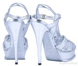 Tribute T-Strap Silver Sandals
