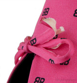 Silk BB Pink Knife Pointed Toe Mules