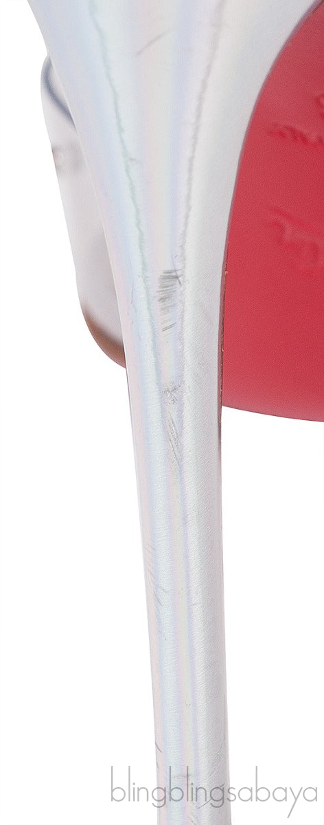 Spikoo Silver PVC High Heels