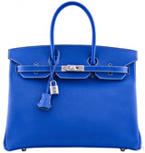 Birkin 35 Blue Electric Epsom