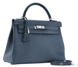 Kelly 32 Blue Orage Togo