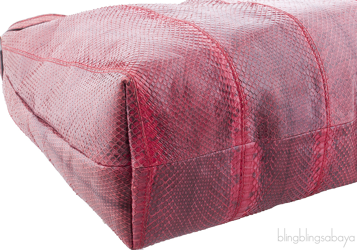 Red Python Hobo bag