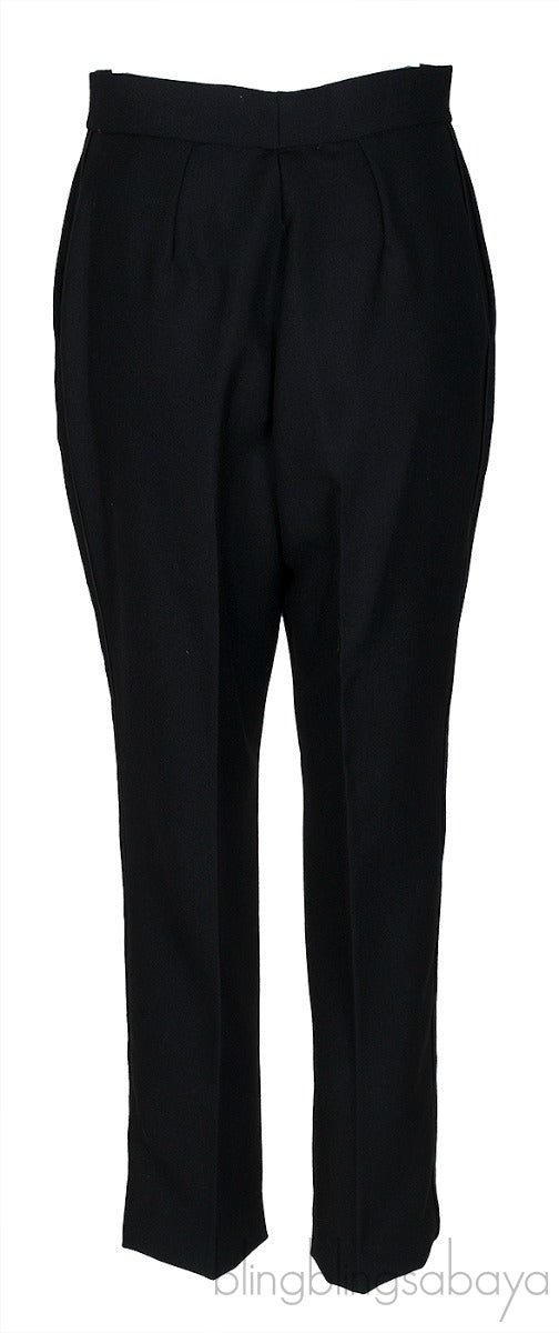 Black Wool Blend Trouser
