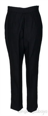 Black Wool Blend Trouser