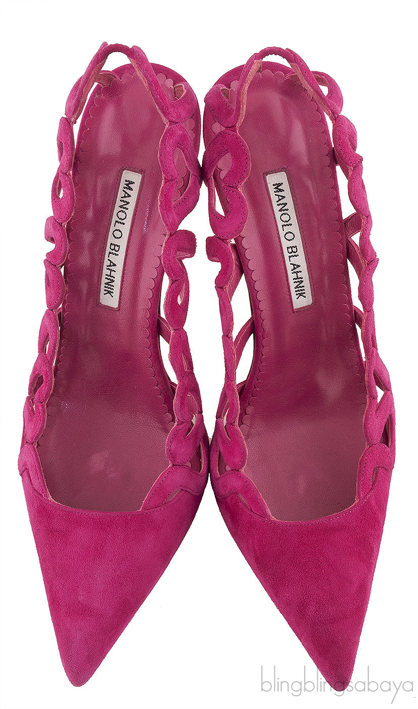 Wanga Pink Suede Heart Pump