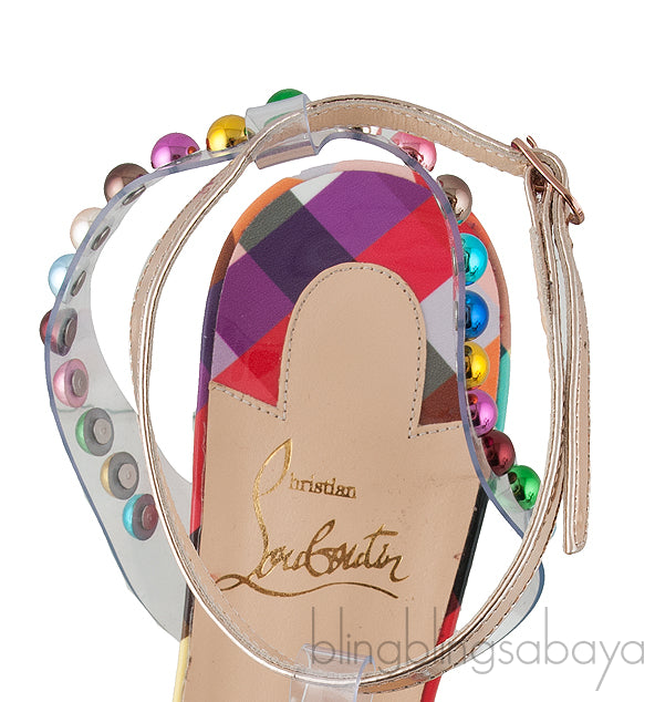Multicolor Bead PVC Heels