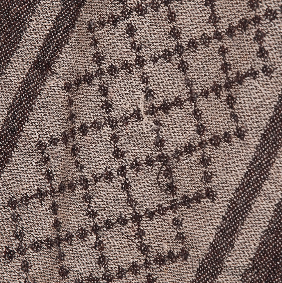 Gucci Fox Trimmed GG Patterned Stole