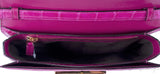 Natalia Croc Fuchsia Shoulder Bag