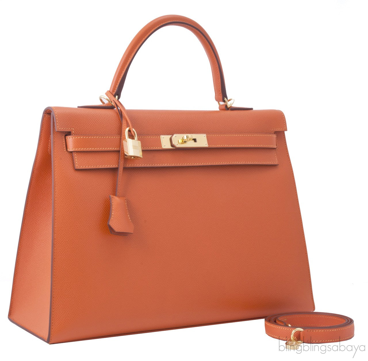 Kelly 35 Orange Epsom Sellier